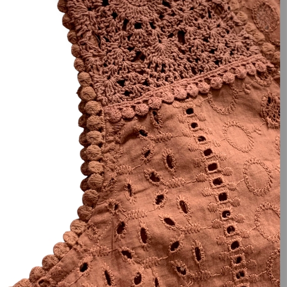 NWT Joie Broderie anglais crochet desert rose eyelet boho cotton tank top size S - Picture 6 of 11